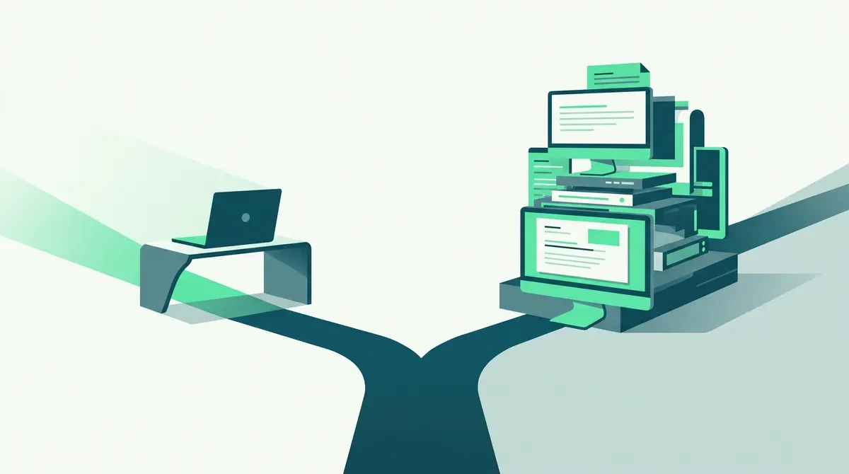 Développeur web ou full stack : ordinateur portable affichant du code et une interface